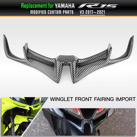 Front Fairing Winglet Front Fairing Wing Cover Replacement for YAMAHA R15 V3 2017-2021 Front Fairing