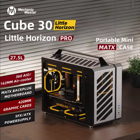 C30Pro_27.5L MATX Back-Plug Motherboard Supported &ATX Power＆162mm Air Cooler or 360 AIO Mechanic Ma