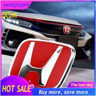 【Big Sale】Honda Badge Emblem for Accord Cr-V Cr-Z Integra Jazz Odyssey Stream Type-R Rear Logo for Civic front logo TFO 95x72 mm (Red) 1028