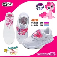 ADDA pony มีไฟ รองเท้าผ้าใบโพนี่ รองเท้านักเรียนเด็กอนุบาลหญิงล่าสุดปี 2565 รุ่น 41G94