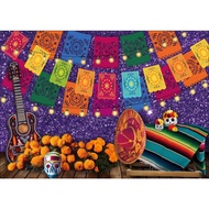 Fiesta Theme Photography Backdrop Purple Day of The Dead Party Background Cinco de Mayo Colorful Fla