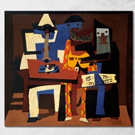 Art reproduction Three Musicians Picasso Pablo ppc25 รูปติดผนัง ภาพที่มีชื่อเสียง ภาพพิมพ์รายละเอียด