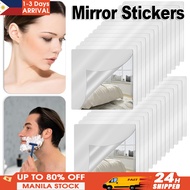 3D Square Mirror Wall Stickers - Self Adhesive Mirror - Flexible Acrylic Mirror Glass Tile Decal