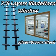 Tingkap Nako Blade Naco Window 1 Pair/2pcs 7/8 Single / Double Louvres Frames /Nako Tingkap Louvre W