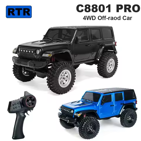 C8801 PRO 4WD RC Car 1/18 Scale Model 4x4 Off-road Remote Control Climbing Vehicle 2.4G 12km/h High 