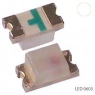 [100 Pieces]- White LED 0603 Transparent SMD Stickers Smart Components