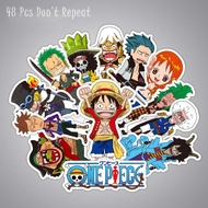 48 pcs One Piece Comic Waterproof Stickers for Luggage/Laptop/Phone/Car/Wall