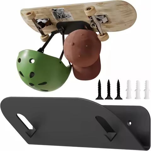 Wall Mount Holder for Skateboard/Snowboard/Longboard, Skate Deck Wall Mount Fit for Scooters/Skis Wa