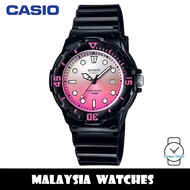 (100% Original) Casio LRW-200H-4E Quartz Analog Pink Dial Black Resin Watch LRW200H LRW200H-4E LRW-2
