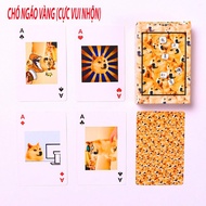 (GOLDEN DOG) Super fun and adorable 54-card otoce golden dog emoji card deck of playing cards