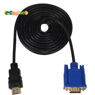 HDTV  Gold Male To VGA HD-15 Male 15Pin Adapter Cable 6FT 1.8M 1080P