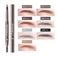 100% ORIGINAL DNM 7 Colors Double-headed Triangle Eyebrow Pencil Waterproof Smudge-proof Long Lastin