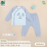 Dokma (4.5-8.8kg) DT264 Children's Long-Sleeved Shirt Set Baby Long-sleeve Clothes (1-3M 3-6M 6-9M)