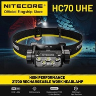 NITECORE HC70 UHE USB-C Rechargeable Work Headlamp 1600 Lumens Hiking Trekking LED Headlight, 6000mA