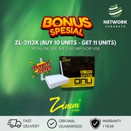 ZIMMLINK XPON ONU ZL-2113X Support EPON & GPON ONT 1GE 3FE 2.4G Wifi VOIP USB