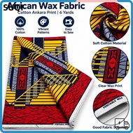 Lucky-Suqi African Wax Fabric - Cotton, Colorful Ankara Print, Soft 6 Yard Piece