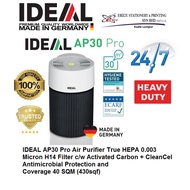 IDEAL AP30 Pro Air Purifier True HEPA 0.003 Micron H14 Filter c/w Activated Carbon + CleanCel
