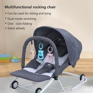 COCOBB Portable Rocking Chair with Wheels and Sunshade Foldable Soother for Babies 0 to 2 Years baby