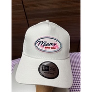 NE Trucker Miami Patch White Baseball Cap Adjustable snapback
