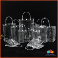 Multi-size Transparent PVC Button Gift Packaging Bag / DIY Souvenir Gift Box Packaging Bag / Multifunction Shopping Bag / Wedding&amp;New Year&amp;Christmas&amp;Party Favor Gift Supplies