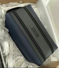 DIOR曠野大容量雙拉鍊化妝包 洗漱包手提旅行收納袋