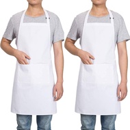 White Kitchen Apron Cooking Apron