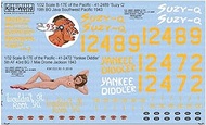 Kitz World Decal 1/32 WW.II US Army B-17E `Suzy Q' & `Yankee Diddler' 1/32 Decal KW132130