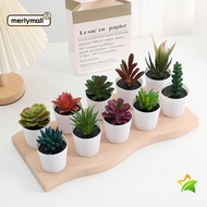 MERLYMALL Artificial Succulent Bonsai, Plastic Desk Decoration Succulent Bonsai Plants, Tabletop Fak