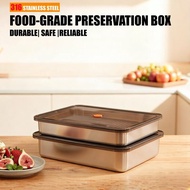 316 Stainless Steel Dumpling Container Food-Grade Preservation Box Refrigerator Freezer Container