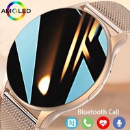 2023 新款藍牙通話 NFC 智能手錶女式防水運動健身追踪器多功能 AMOLED 智能手錶適用於華為小米
