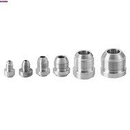 AROMA Silver Male Aluminium Weld, Aluminum Round Base Straight Male Weld Fitting Adapter, Automobile