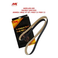 MEAUSU FAN BELT MSFB-6PK-009 6PK1520 Model: PERODUA AVANZA ARUS 2019-2023 F653 1.3 F654 1.5