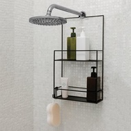 【Umbra】吊掛式雙層浴室置物架(墨黑) | 收納架