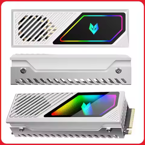 M.2 2280 SSD Heatsink SSD Aluminum Alloy Radiator Built-in Fan 5V 3 Pin ARGB Hard Drive Heatsink M.2