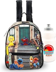 Mini Backpack - 11" Toddler Bag Bundle Featuring Elmo, Cookie Monster, Big Bird Plus Water Bottle, S