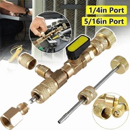 NEEDWAY Valve Core Installer, Universal 5/16" Port Valve Core Remover, Repair Kit 1/4" Port Air Cond