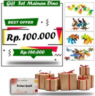 Grandia Shop Gift Set Mainan Dinosaurus + Kartu Ucapan