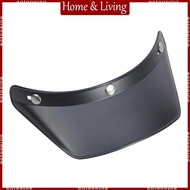 AOTO 3-Snap Motorcycle Open Face Helmet Visor Shield Vintage Universal Clear