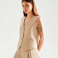 DOTTIE - Áo gile tailored fit - Beige - T1007