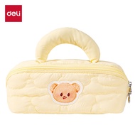 Deli HY717 Butter Bear Pen Storage Bag Bag Coin Purse Casual Bag Female Mobile Phone Bag Outing Hand