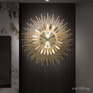 Clock Wall Hanging Creative Luxury Sunflower Wall Clock New Model2025French Art Living Room 7GCX