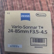 100%全新 Contax  Carl Zeiss N Sonnar T* 24-85mm f/3.5-4.5 Lens ( 連全新紙盒 )