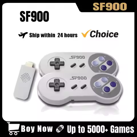 SF900 Video Game Console For Super Nintendo SNES NES Handheld Game Player Built in 6100 Games HDMI-C