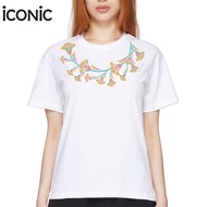 iCONiC TRUSS  CRYSTALS T-Shirt Collection #5517 เสื้อยืด พิมพ์ลาย ดอกไม้ ช่วงคอ คริสตัล เสื้อผ้าผู้ห