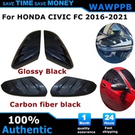 Sporty Look Honda Civic Fc 2016-2021 FK8 Mugen Side Mirror Cover Carbon and Glossy Black Accessories