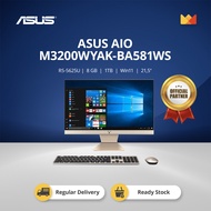 ASUS AIO M3200WYAK-BA581WS (R5-5625U/8GB/1TB/Win11/21.5") - Black