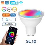 MOES Tuya ZigBee GU10 WIFI Smart LED Bulbs RGB C+W White Dimmable Lamps Smart Life APP Control Light