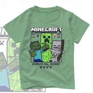 【220G 100%Cotton】 NELLY KATUN Min3craft Survival Fashion Kids Tops Unisex Cotton 30s 1-10 Years