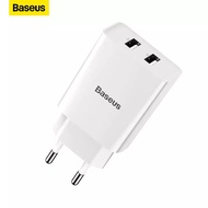 ZZOOI Baseus Portable Dual USB Charger 5V 2.1A For iPhone X 8 7 6 Charger EU Plug Fast Wall Charger for Samsung S8 Note 8 Xiaomi Mi 8