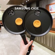 Samsung S23 S21 Creative Phone Case S23Plus S23Ultra S22 Creative frying pan Phone Case Plus 5G Samsung phone case